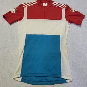 Descente Cycling Racing Jersey Size Medium Red, White, and Blue